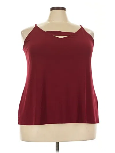 Pre-owned Bar Iii Sleeveless Top Burgundy Halter Neckline Tops