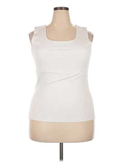 Pre-owned Bar Iii Sleeveless Top Ivory Scoop Neck Tops