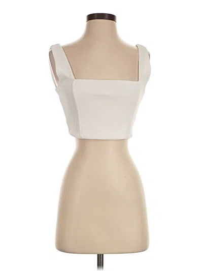 Bar Iii Sleeveless Top Ivory Square Neckline Tops In Yellow