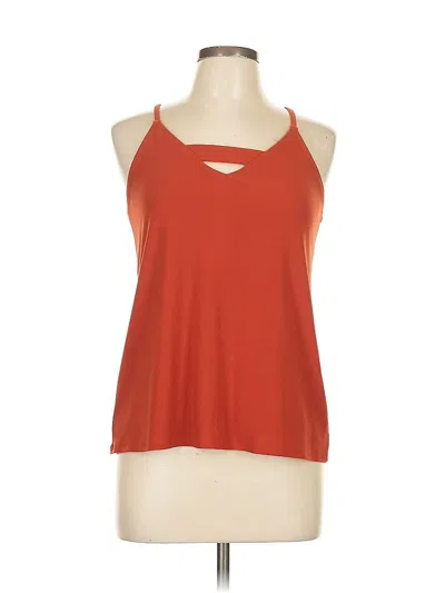 Pre-owned Bar Iii Sleeveless Top Orange Halter Neckline Tops