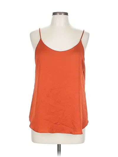Pre-owned Bar Iii Sleeveless Top Orange Halter Neckline Tops