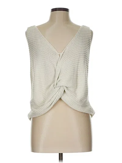 Pre-owned Bar Iii Sweater Vest In White