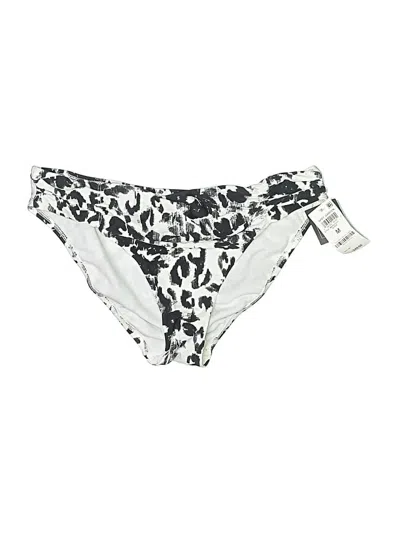 Pre-owned Bar Iii Swimsuit Bottoms In Silver