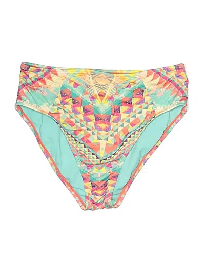 Pre-owned Bar Iii Swimsuit Bottoms In Teal