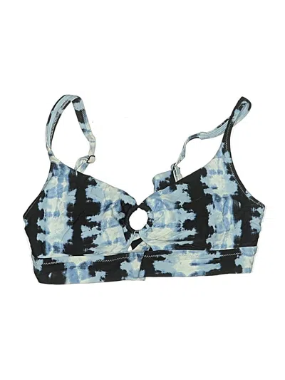 Pre-owned Bar Iii Swimsuit Top Blue Tie-dye Pattern Swimwear