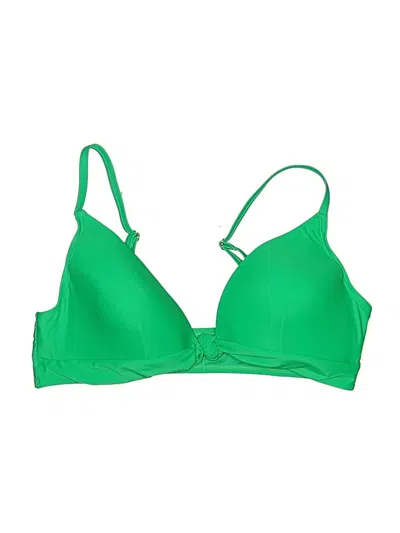 Pre-owned Bar Iii Swimsuit Top Green Swimwear