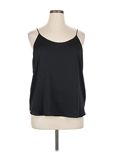 Pre-owned Bar Iii Tank Top Black Halter Neckline Tops