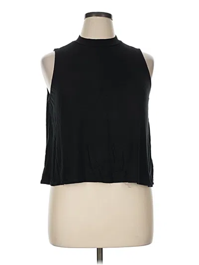 Pre-owned Bar Iii Tank Top Black Halter Neckline Tops