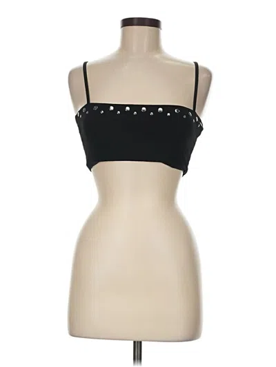 Pre-owned Bar Iii Tank Top Black Strapless Neckline Tops