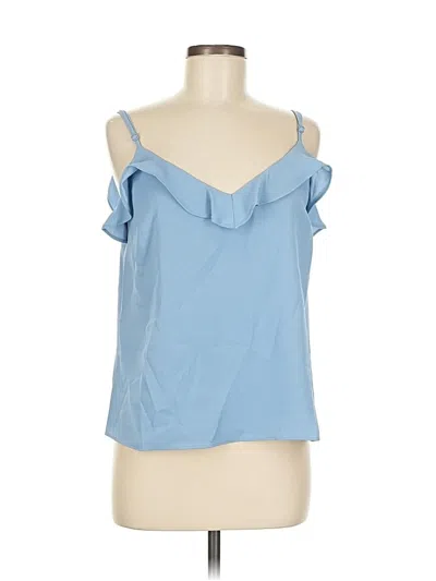 Pre-owned Bar Iii Tank Top Blue Cold Shoulder Neckline Tops