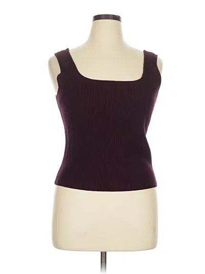Pre-owned Bar Iii Tank Top Burgundy Strapless Neckline Tops