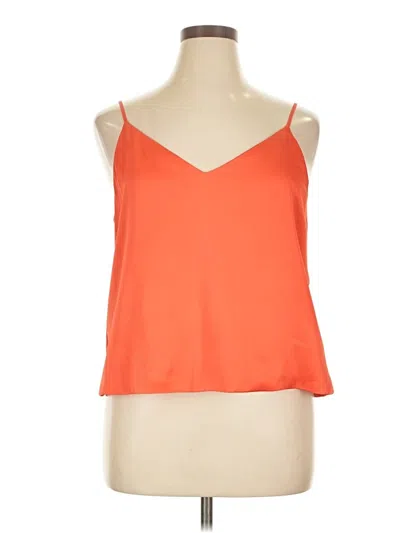 Pre-owned Bar Iii Tank Top Orange Halter Neckline Tops