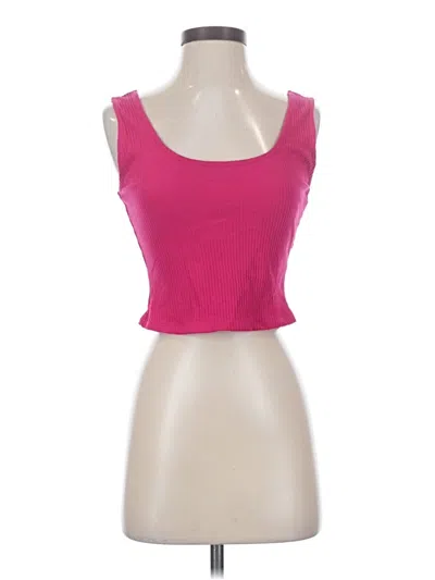 Pre-owned Bar Iii Tank Top Pink Strapless Neckline Tops