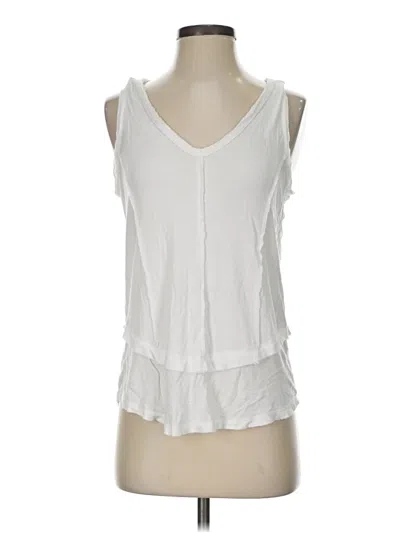 Pre-owned Bar Iii Tank Top White Halter Neckline Tops
