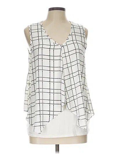 Pre-owned Bar Iii Tank Top White Square Neckline Tops