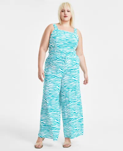 Bar Iii Trendy Plus Size Printed Wide-leg Pants, Created For Macy's In Sam Zebra C
