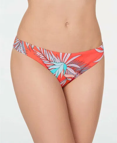 Bar Iii Tropic Retreat Printed Hipster Bottom In Coral In Multi