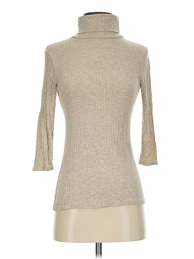 Pre-owned Bar Iii Turtleneck Sweater In Tan