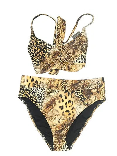 Bar Iii Two Piece Swimsuit In Gold