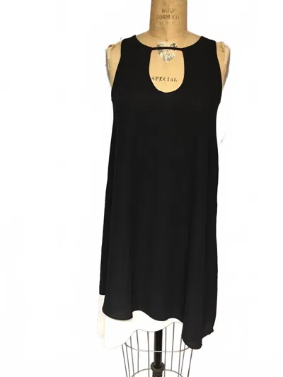 Bar Iii Women's Asymmetric Hem Mini Dress In Black White