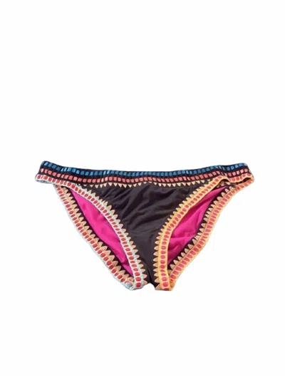 Bar Iii Women's Be Weave It Cheeky Bikini Bottom In Black/multicolor