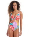 Bar Iii Women's Beachside Boheme Ring Monokini One-piece Swimsuit, Exclusively At Macy's In Multi