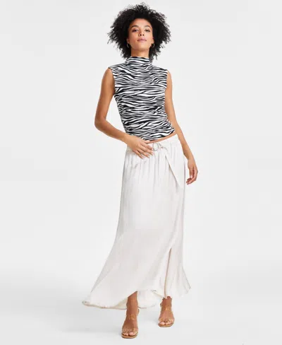 Bar Iii Women's Belted Pull-on Maxi Skirt, Created For Macy's In Birch Tree