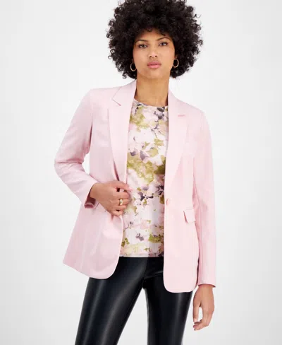 Bar Iii Women's Bi-stretch One-button Blazer, Exclusively At Macy's In Rosebud