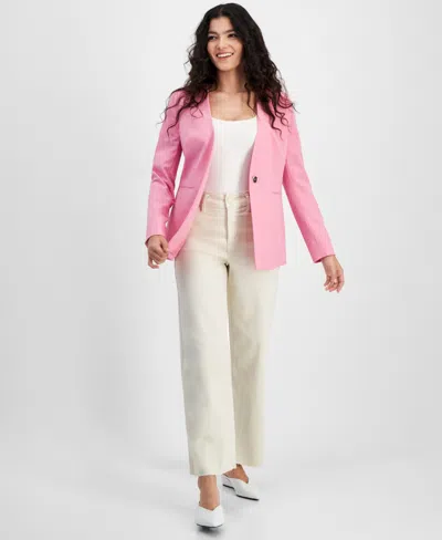 Bar Iii Women's Bi-stretch One-button Jacket, Created For Macy's In Rose Bloom