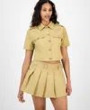 Bar Iii Women's Pleated Mini Skort, Exclusively At Macy's In Nude