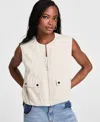 Bar Iii Women's Bubble-hem Cargo Vest, Exclusively At Macy's In Beach Sand