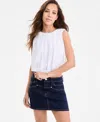 Bar Iii Women's Bubble-hem Sleeveless Top, Exclusively At Macy's In White