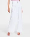 BAR III WOMEN'S BUTTON-FRONT WIDE-LEG PANTS, CREATED FOR MACY'S