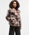 Bar Iii Women's Calico Faux-fur Jacket, Macy's Exclusive In Multi