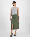 Bar Iii Women's Cargo Midi Skirt, Exclusively At Macy's In Dusty Olive