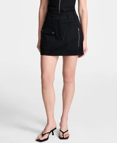 Bar Iii Women's Cargo Mini Skirt, Exclusively At Macy's In Deep Black