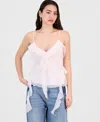 Bar Iii Women's Cascade Ruffle Tank, Macy's Exclusive In Pink