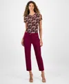 Bar Iii Women's Printed-mesh Short-sleeve Tee, Macy's Exclusive In Brown