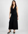Bar Iii Womens Tie Front Vest Maxi Skirt Exclusively At Macys In Black