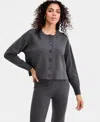 Bar Iii Women's Crewneck Cardigan, Macy's Exclusive In Gray