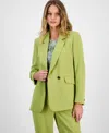 Bar Iii Women's Double-breasted Blazer, Exclusively At Macy's In Tranquil Green
