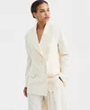 Bar Iii Women's Double-breasted Blazer, Macy's Exclusive In White