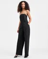 Bar Iii Women's Embellished Strapless Jumpsuit, Macy's Exclusive In Black