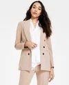 Bar Iii Women's Faux Double-breasted Boyfriend Jacket, Created For Macy's In Barley Field