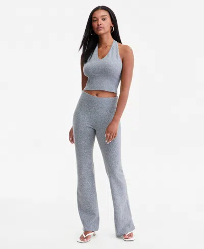 Bar Iii Women's Flare-leg Sweater Pants, Macy's Exclusive In Charcoal Gry H