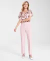 Bar Iii Women's Flat-front Straight-leg Suit Pants, Exclusively At Macy's In Desert Rose