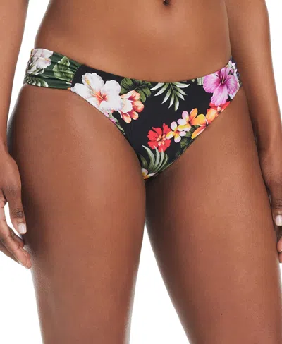 Bar Iii Women's Floral-print Side-tab Hipster Bottoms, Created For Macy's In Multi