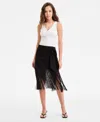 Bar Iii Women's Fringe Skirt, Exclusively At Macy's In Black