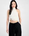 Bar Iii Women's Hardware Sleeveless Halter Top, Exclusively At Macy's