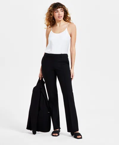 Bar Iii Women's High Rise Compression Pants, Exclusively At Macy's In Black